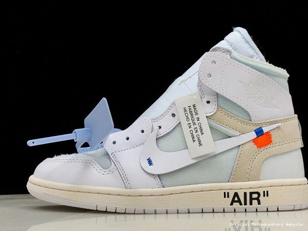 Official Maikesneakers Retro AQ0818-100 White Air High Off-White Jordan 1 0813
